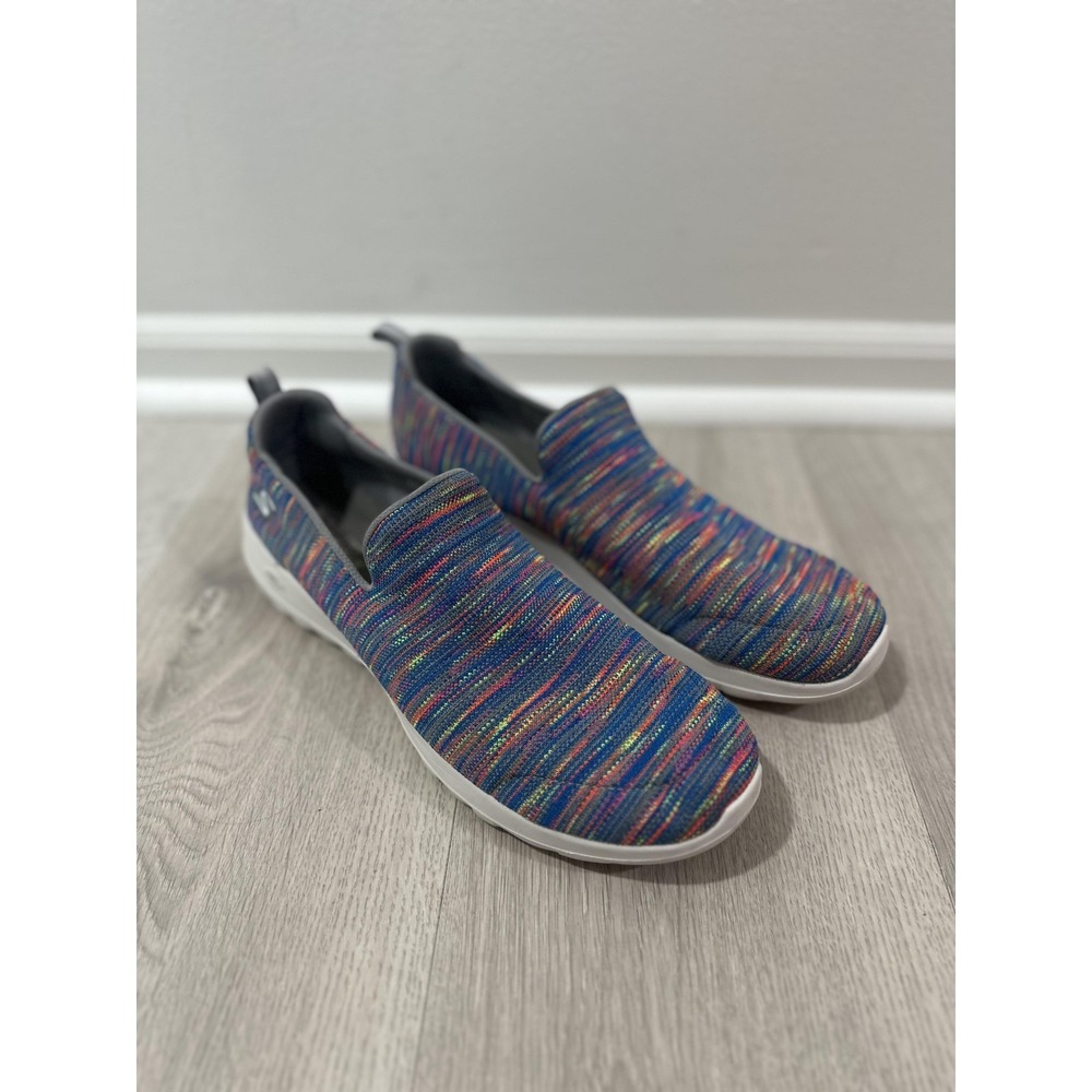 Skechers Goga Max Womens Size 12 Multicolor Knit Slip On Walking Memory Foam